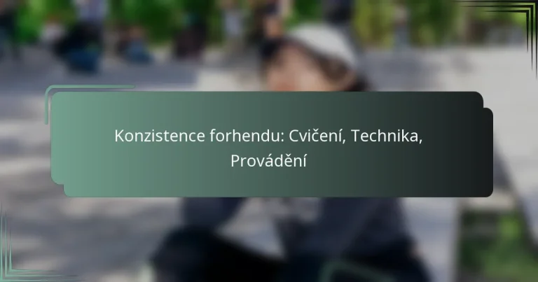 Konzistence forhendu: Cvičení, Technika, Provádění